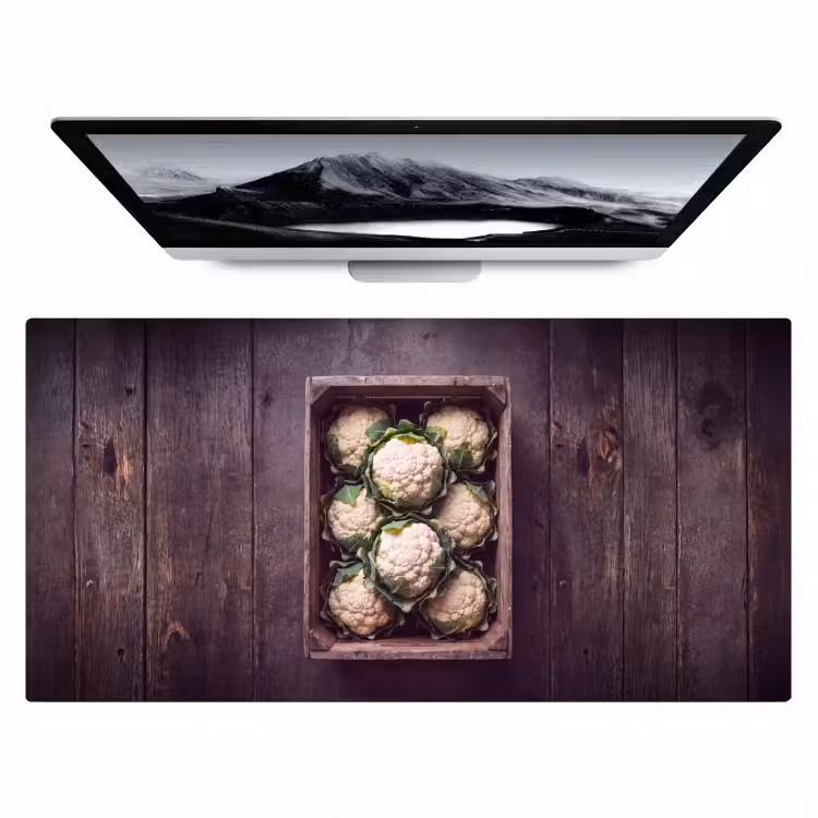 Bureau onderlegger - Bloemkool - Houten kist — 1
