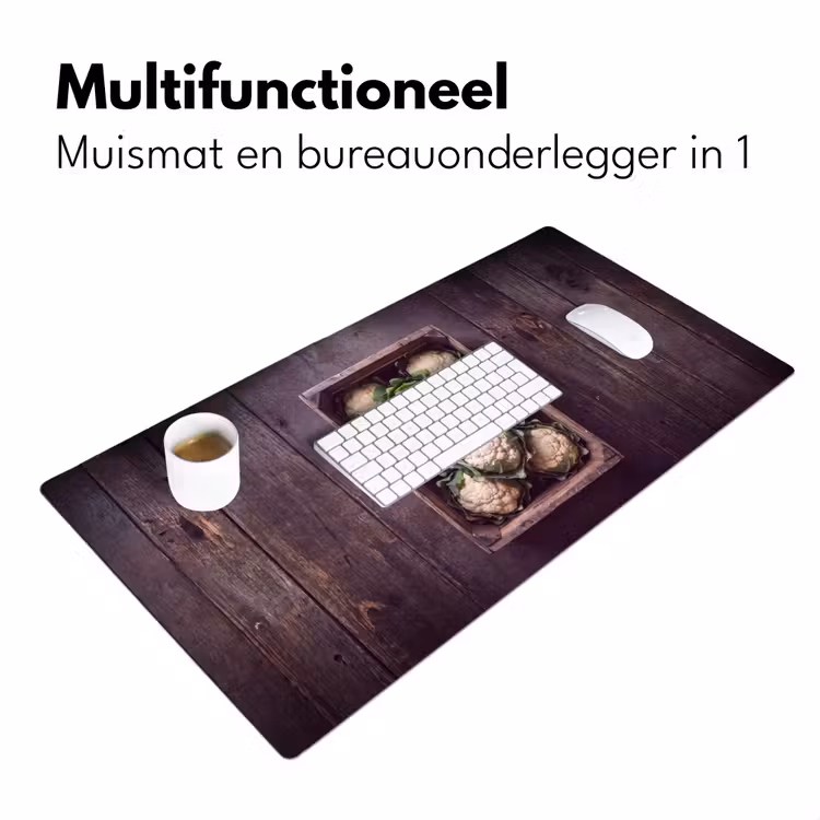 Bureau onderlegger - Bloemkool - Houten kist — 7