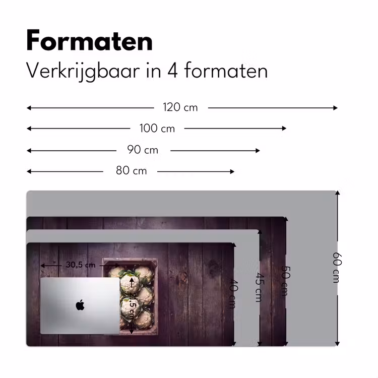 Bureau onderlegger - Bloemkool - Houten kist — 8