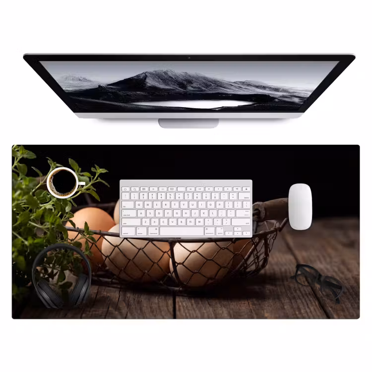 Bureau onderlegger - Eieren - Mand - Eten — 4
