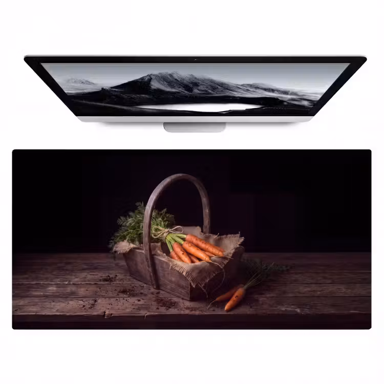 Bureau onderlegger - Wortels - Mand - Eten — 1