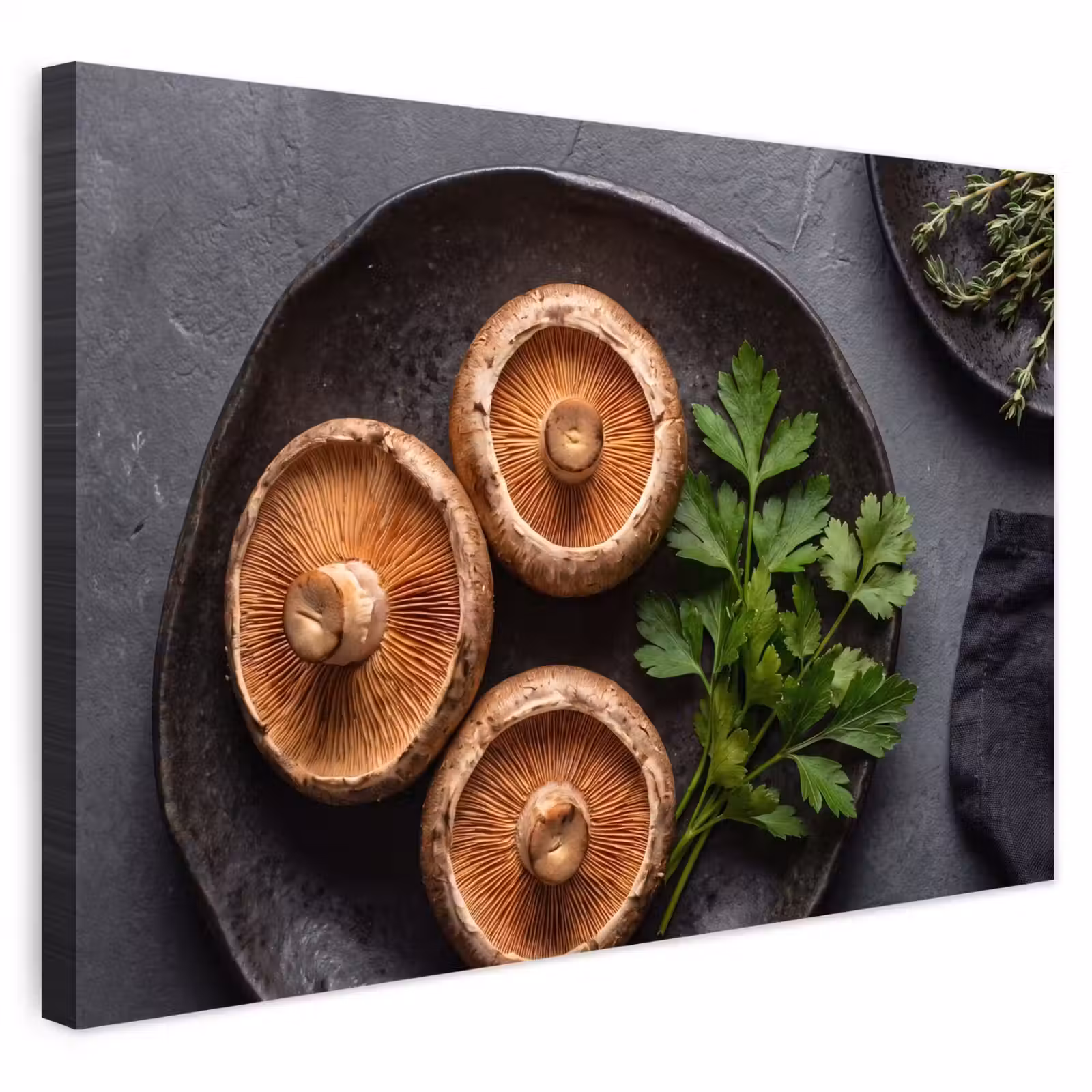 Buiten canvas - Paddestoelen - Kruiden - Eten — 1