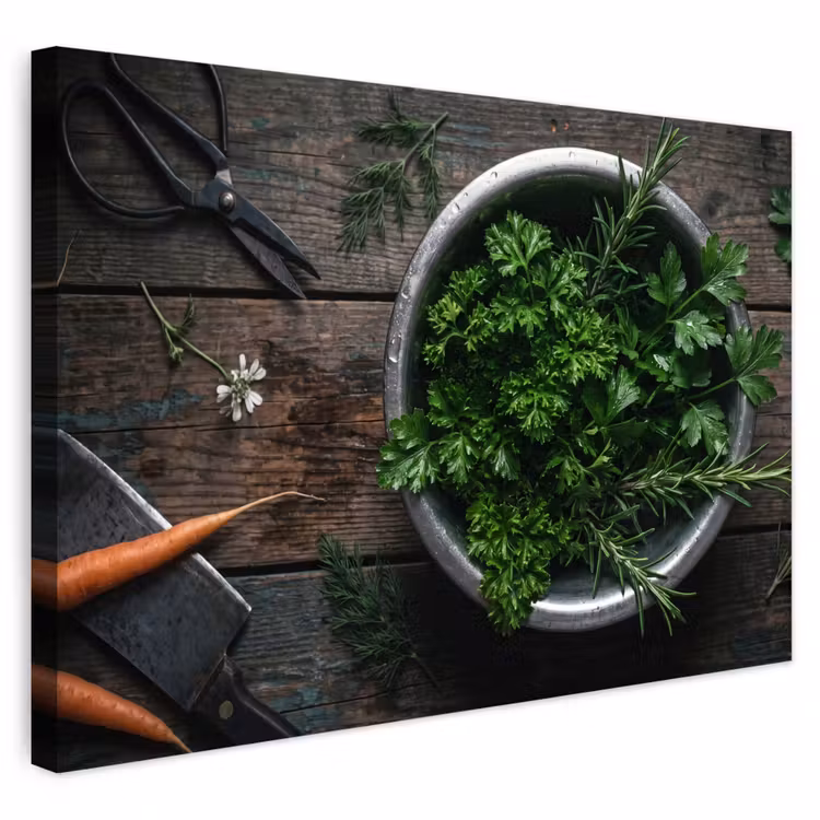 Buiten canvas - Groenten - Hout - Eten — 1