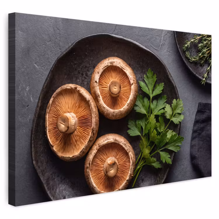 Buiten canvas - Paddestoelen - Kruiden - Eten — 1