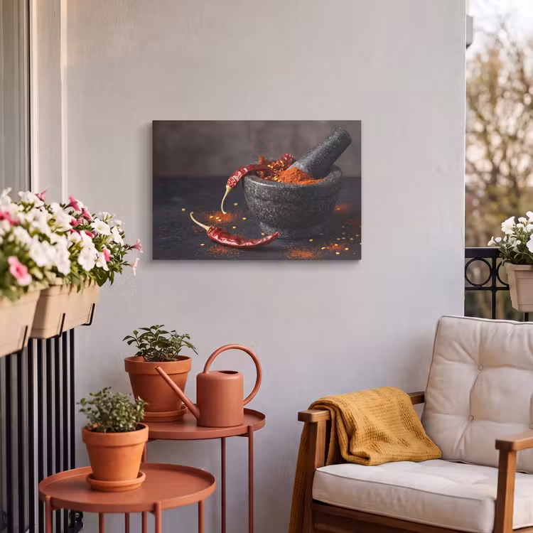 Buiten canvas - Specerijen - Vijzel - Rood — 3