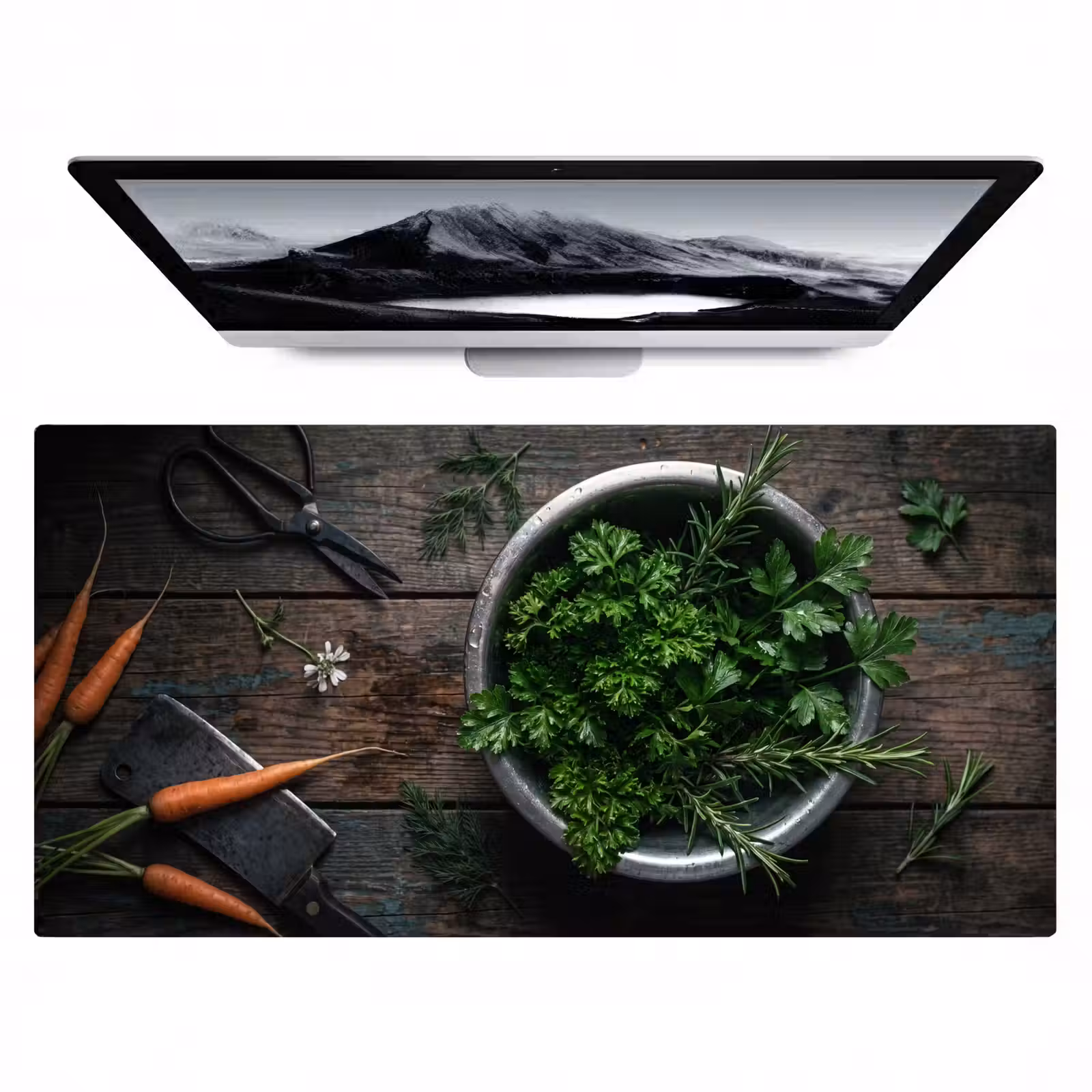Bureau onderlegger - Groenten - Hout - Eten — 1