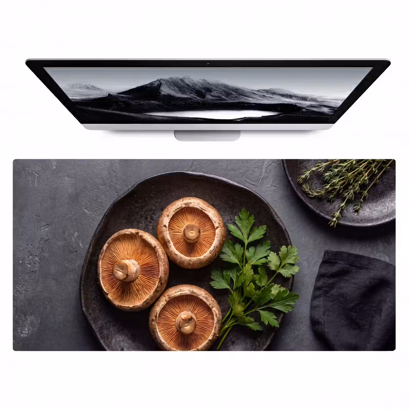 Bureau onderlegger - Paddestoelen - Kruiden - Eten — 1