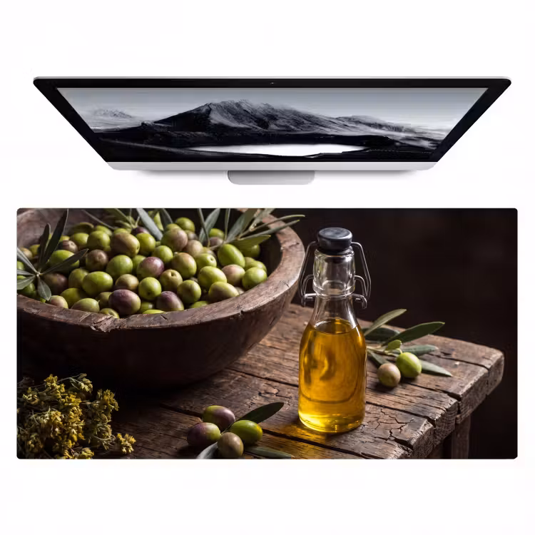 Bureau onderlegger - Olijven - Eten - Rustiek — 1