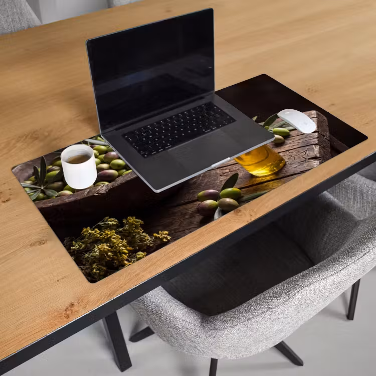 Bureau onderlegger - Olijven - Eten - Rustiek — 3