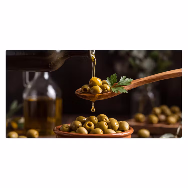 Bureau onderlegger - Olijven - Olijfolie - Eten — 2