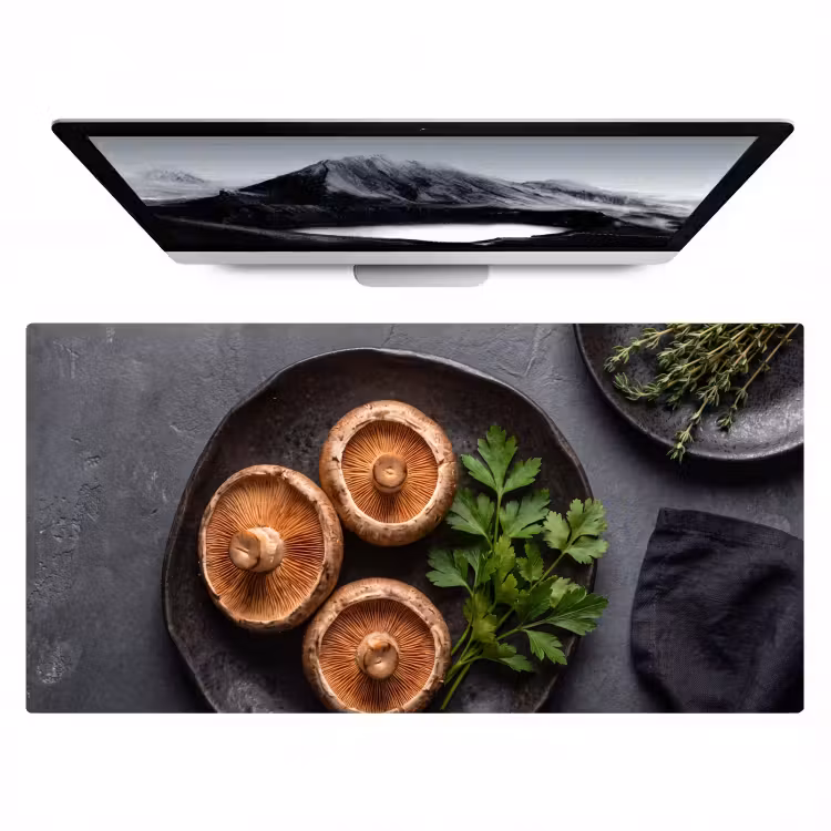 Bureau onderlegger - Paddestoelen - Kruiden - Eten — 1