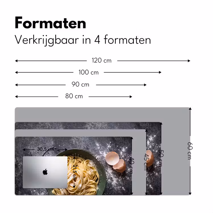 Bureau onderlegger - Pasta - Keuken - Eten — 8