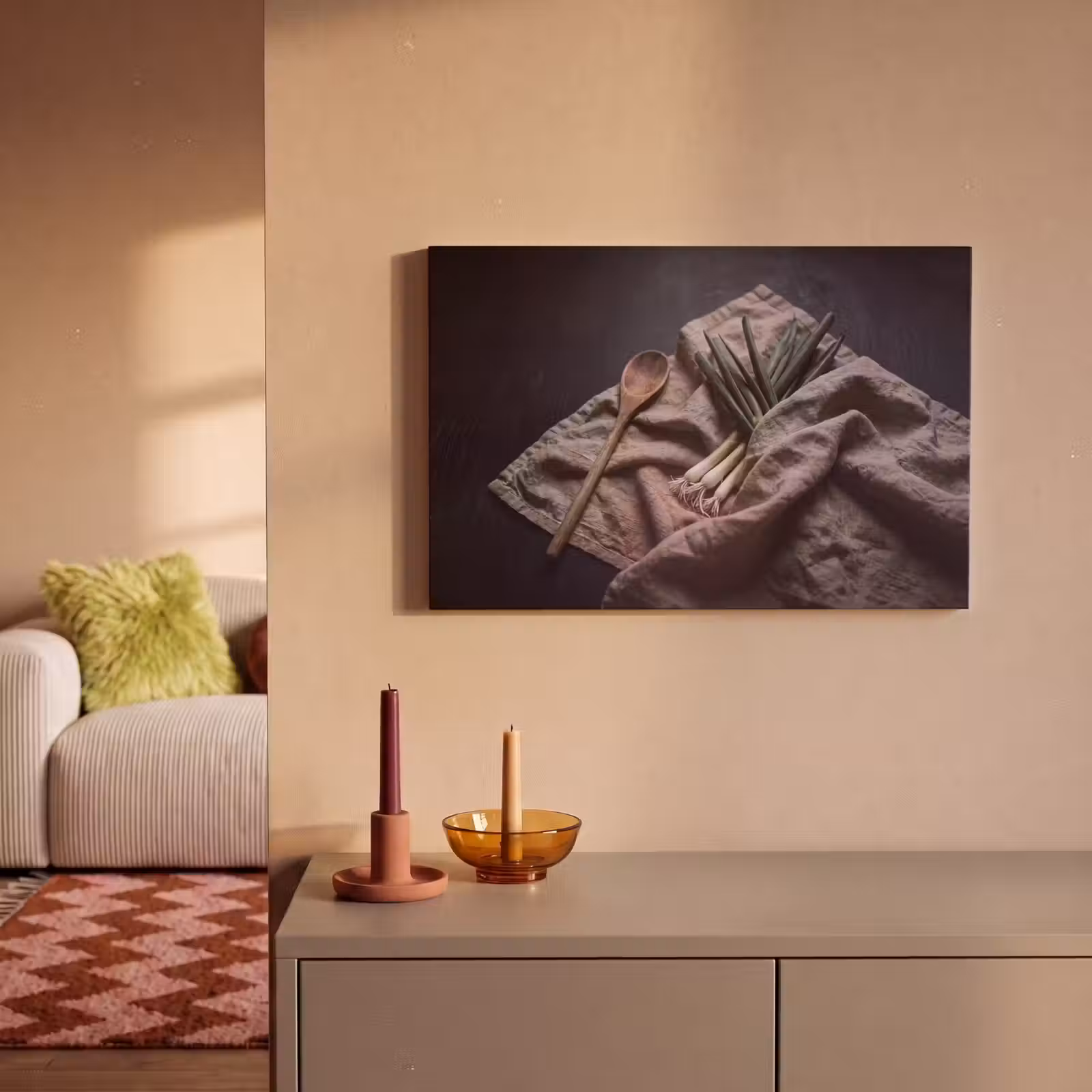 Canvas schilderij - Eten - Lepel - Rustiek — 1