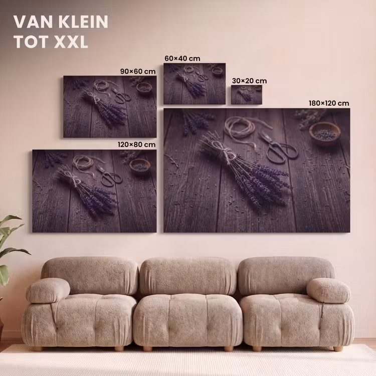 Canvas schilderij - Bloemen - Rustiek - Paars — 7
