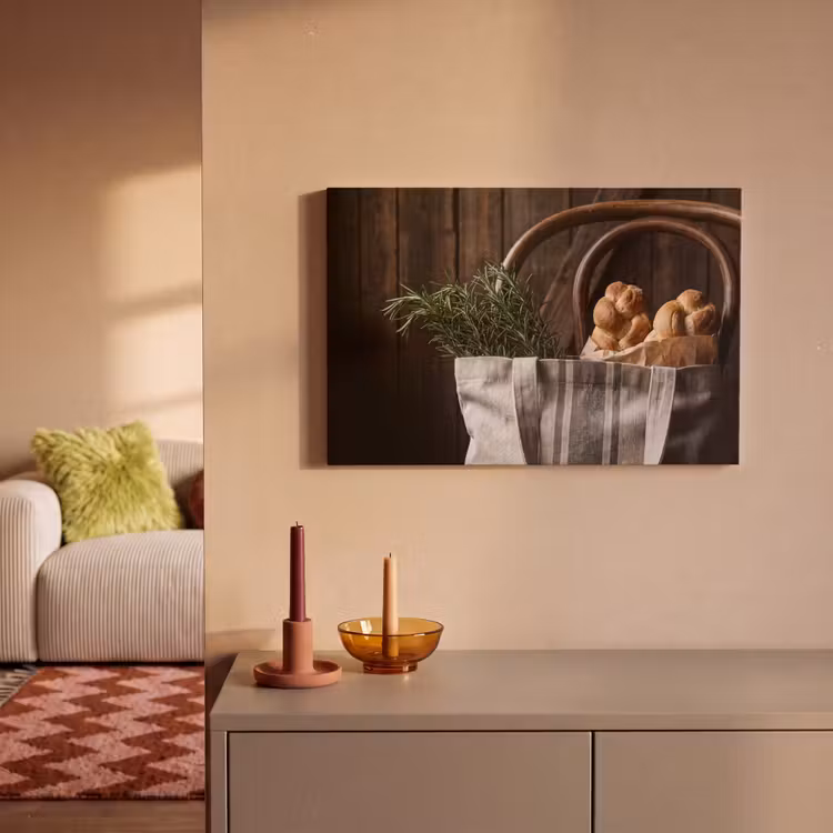 Canvas schilderij - Brood - Kruiden - Eten — 1