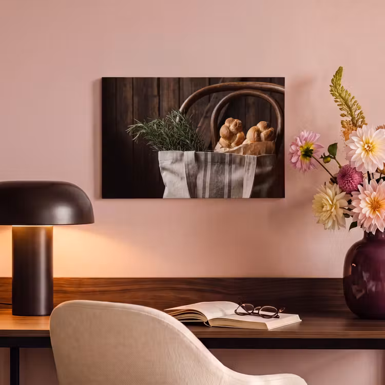 Canvas schilderij - Brood - Kruiden - Eten — 5