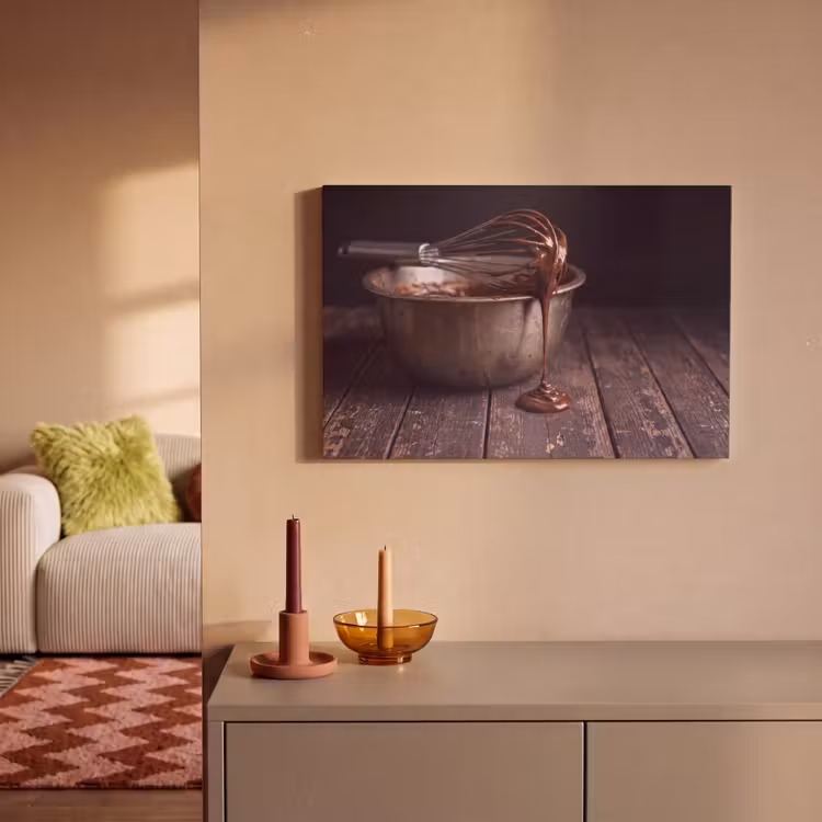 Canvas schilderij - Chocolade - Beslag - Eten — 1