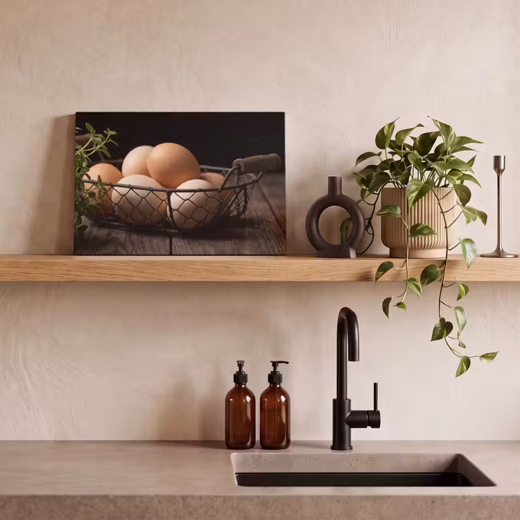 Canvas schilderij - Eieren - Mand - Eten — 3