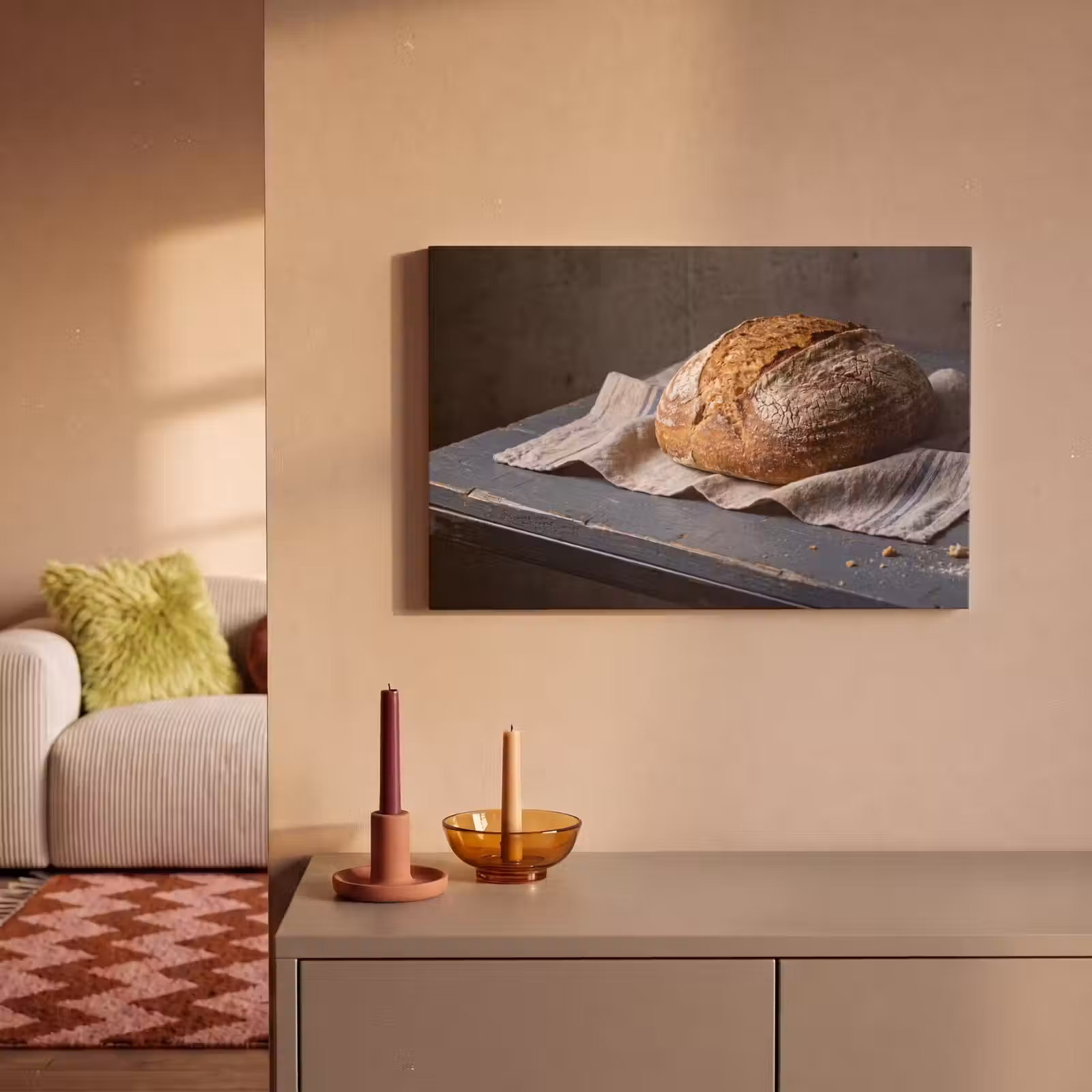 Canvas schilderij - Brood - Rustiek - Eten — 1
