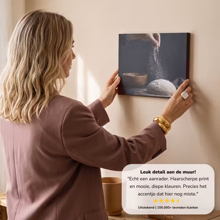 Canvas schilderij - Deeg - Hand - Bakken — 2