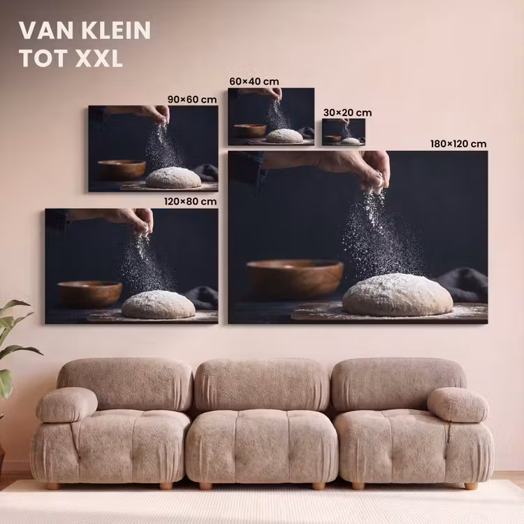 Canvas schilderij - Deeg - Hand - Bakken — 7