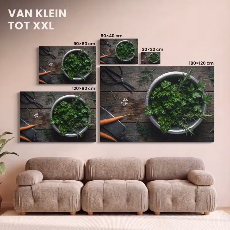 Canvas schilderij - Groenten - Hout - Eten — 7