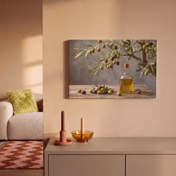 Canvas schilderij - Olijfboom - Olijven - Natuur — 1
