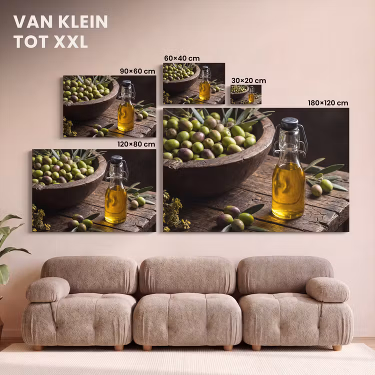 Canvas schilderij - Olijven - Eten - Rustiek — 7