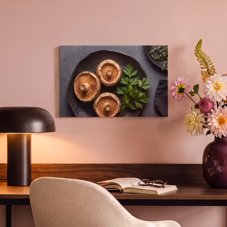 Canvas schilderij - Paddestoelen - Kruiden - Eten — 5