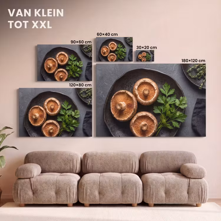Canvas schilderij - Paddestoelen - Kruiden - Eten — 7