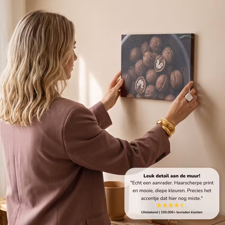 Canvas schilderij - Walnoot - Eten - Donker — 2