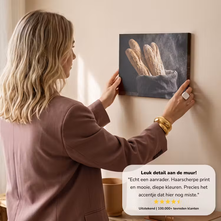 Canvas schilderij - Brood - Zak - Eten — 2