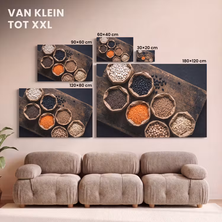 Canvas schilderij - Eten - Zakjes - Voeding — 7