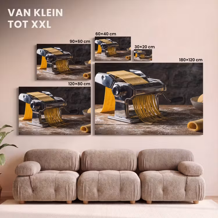 Canvas schilderij - Pasta - Vers - Koken — 7