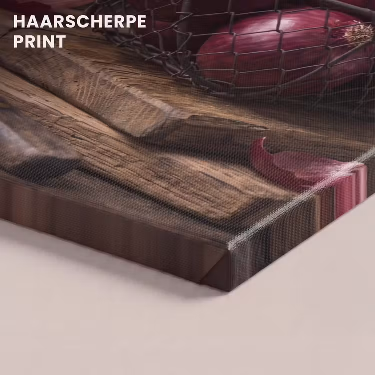 Canvas schilderij - Ui - Eten - Rustiek — 4