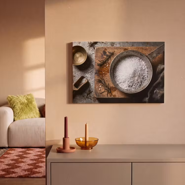 Canvas schilderij - Zout - Keuken - Rustiek — 1