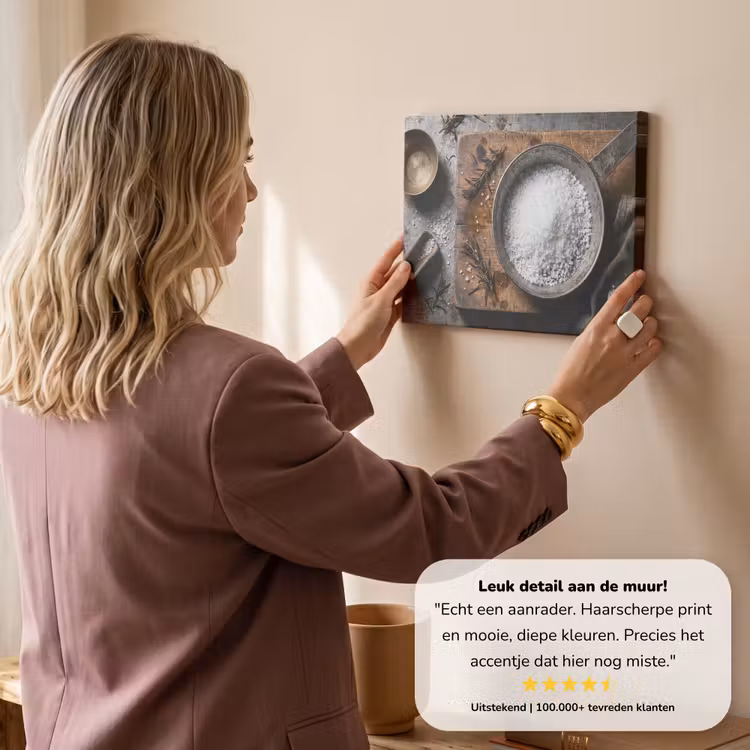 Canvas schilderij - Zout - Keuken - Rustiek — 2
