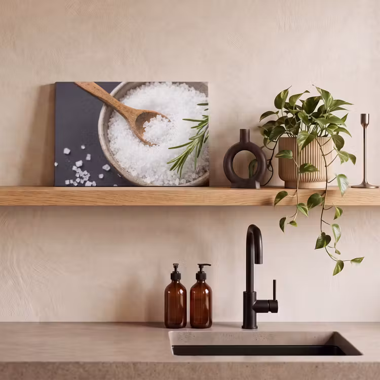 Canvas schilderij - Zout - Kom - Eten — 3
