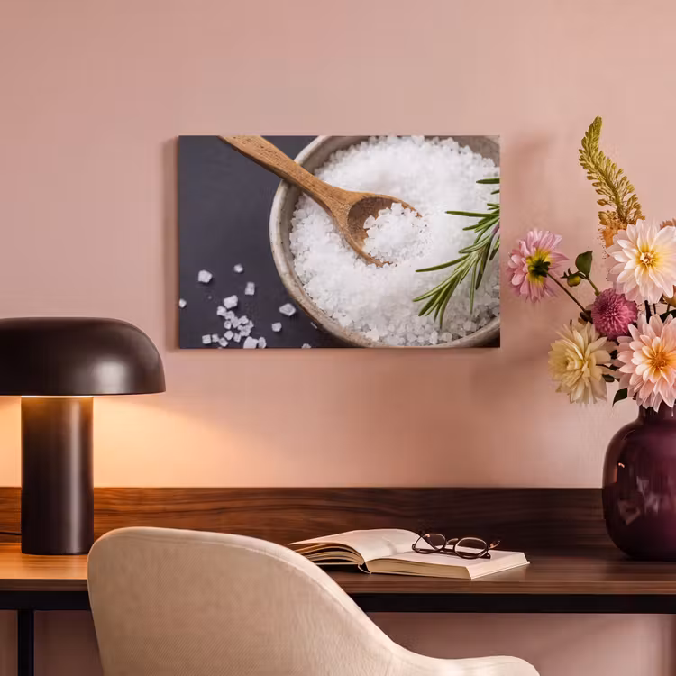 Canvas schilderij - Zout - Kom - Eten — 5