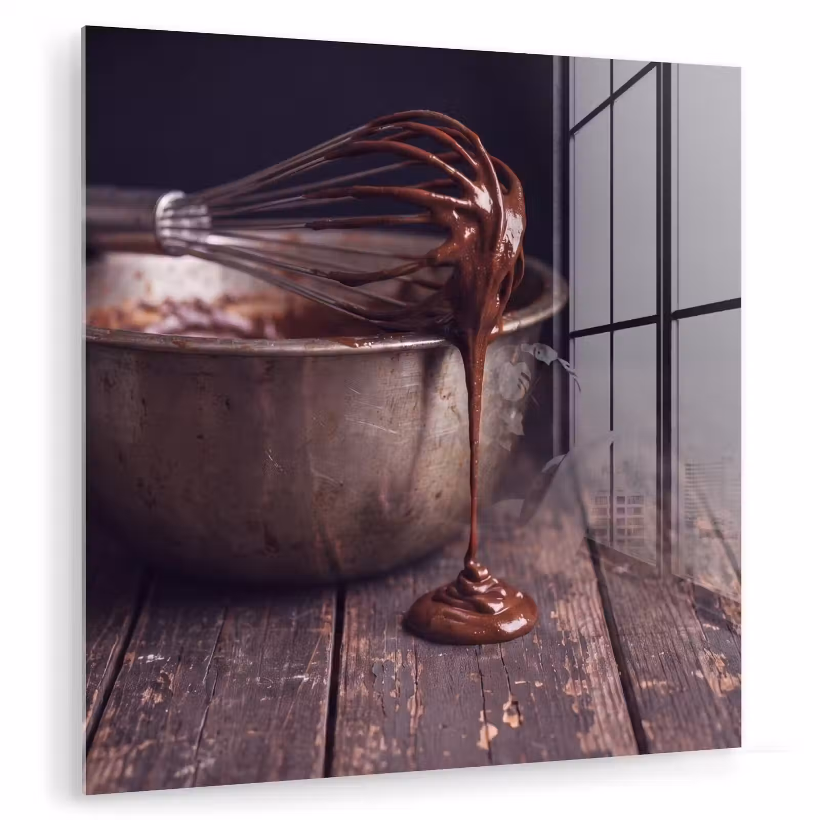Glas schilderij - Chocolade - Beslag - Eten — 1