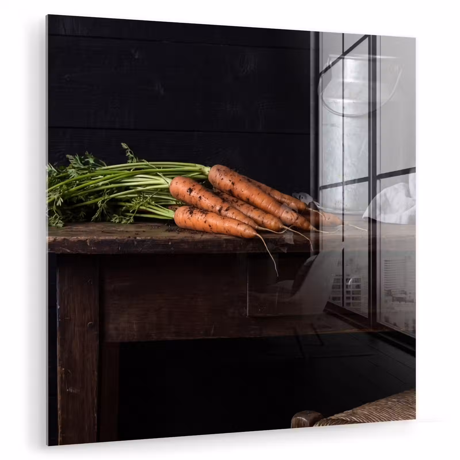 Glas schilderij - Groenten - Rustiek - Stilleven — 1