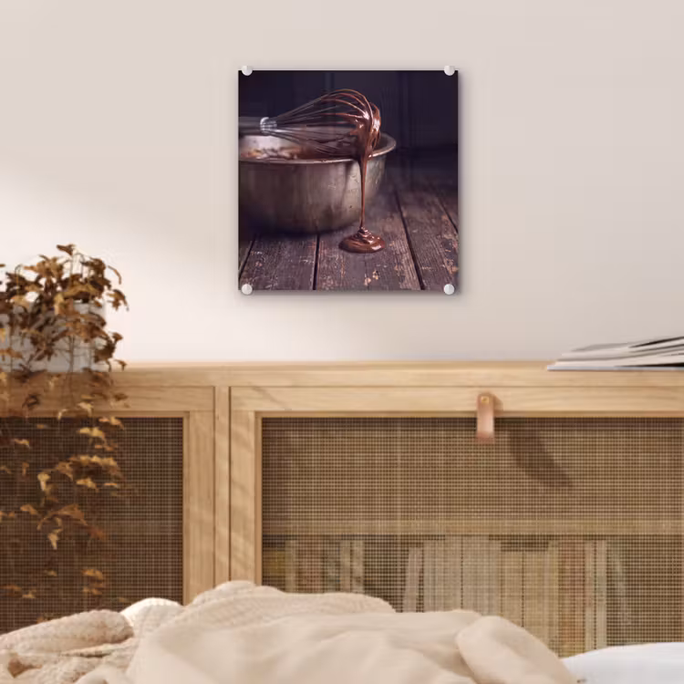 Glas schilderij - Chocolade - Beslag - Eten — 5