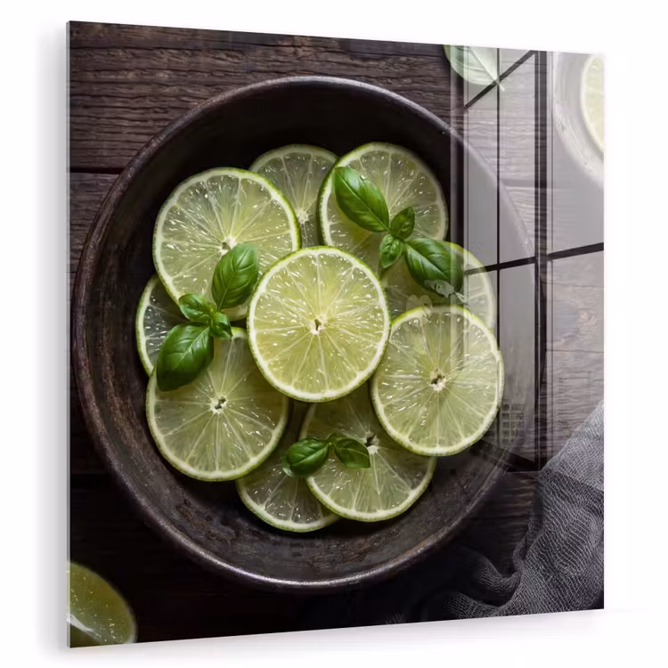 Glas schilderij - Fruit - Groen - Eten — 1