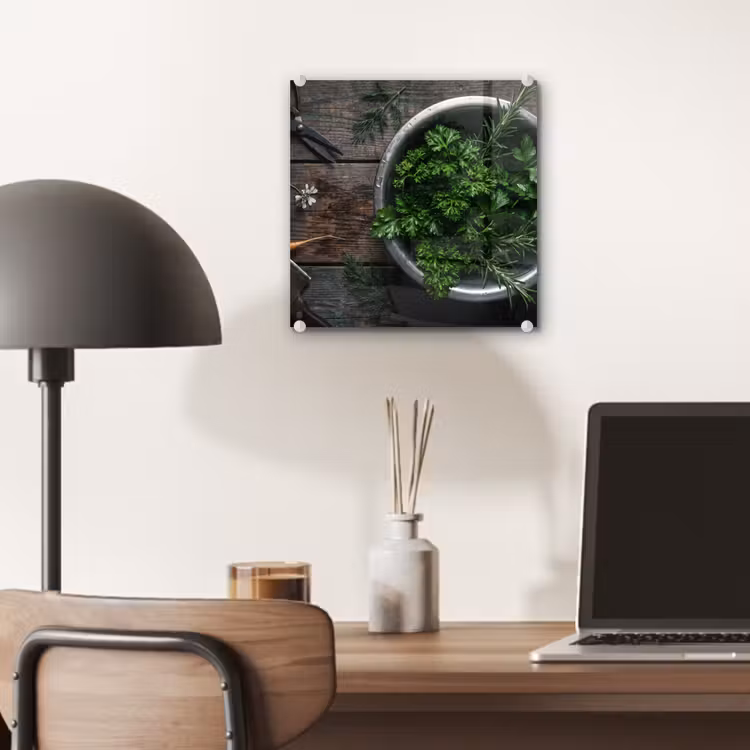 Glas schilderij - Groenten - Hout - Eten — 7