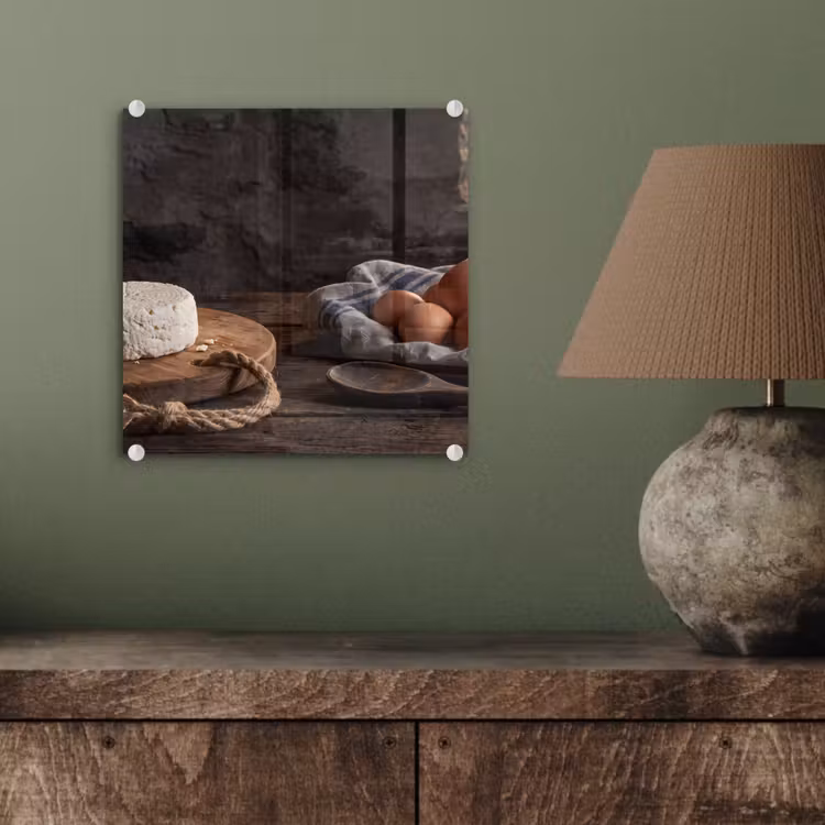 Glas schilderij - Meel - Eieren - Eten — 4
