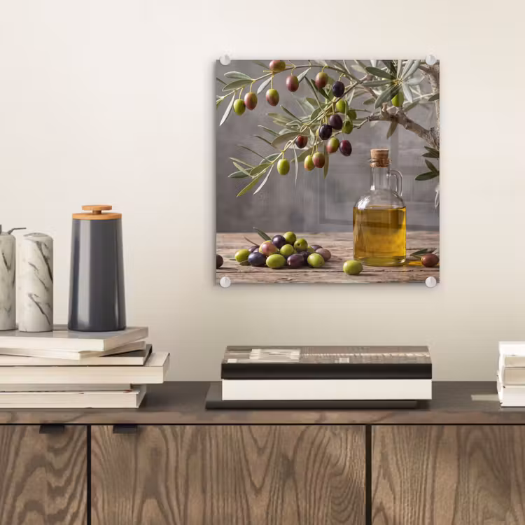Glas schilderij - Olijfboom - Olijven - Natuur — 2