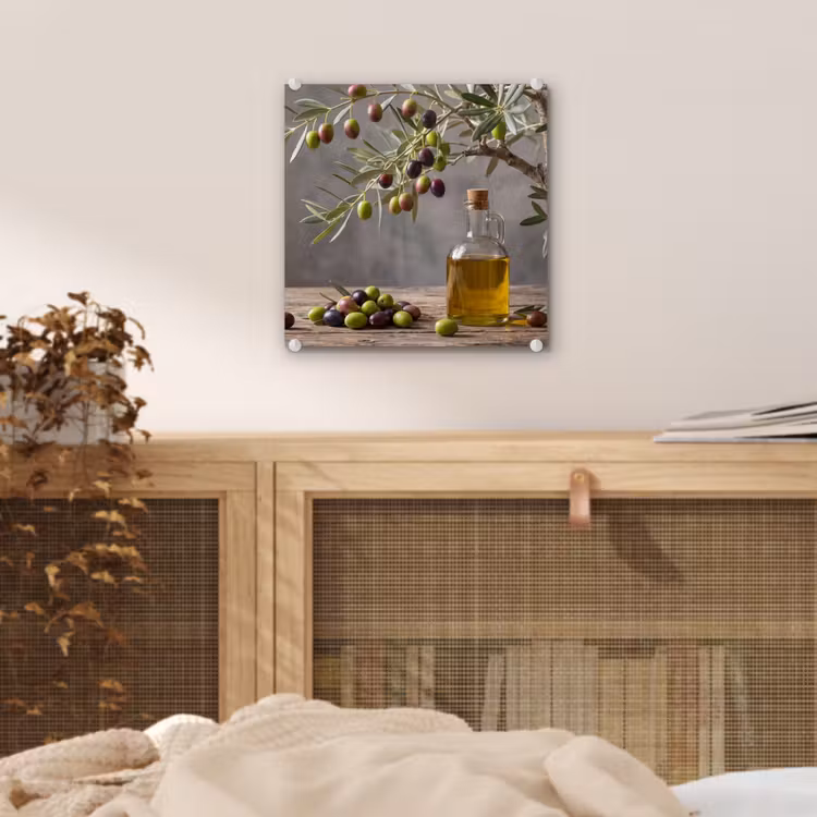 Glas schilderij - Olijfboom - Olijven - Natuur — 5