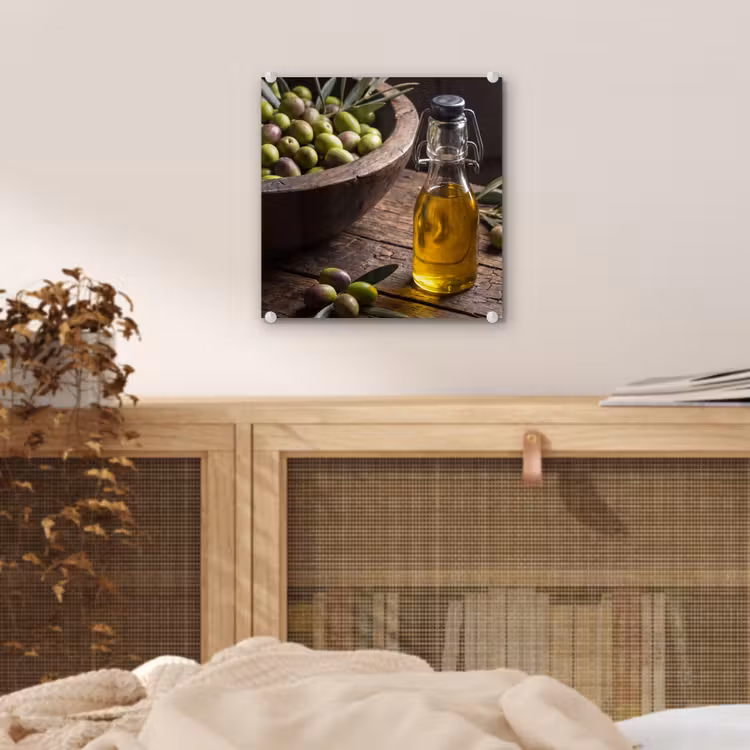 Glas schilderij - Olijven - Eten - Rustiek — 5