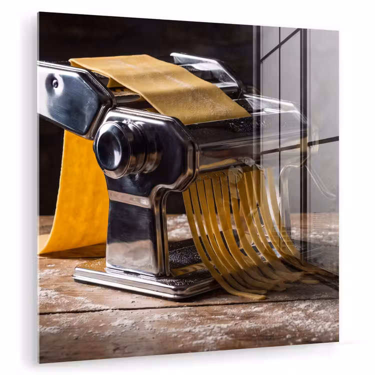 Glas schilderij - Pasta - Vers - Koken — 1