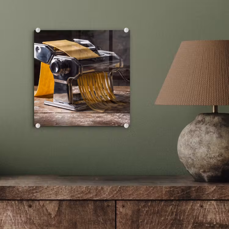 Glas schilderij - Pasta - Vers - Koken — 4